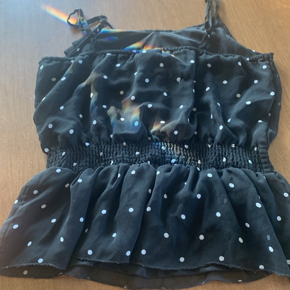 Total Girl Black and White Polka Dot Camisole - Picture 4 of 4